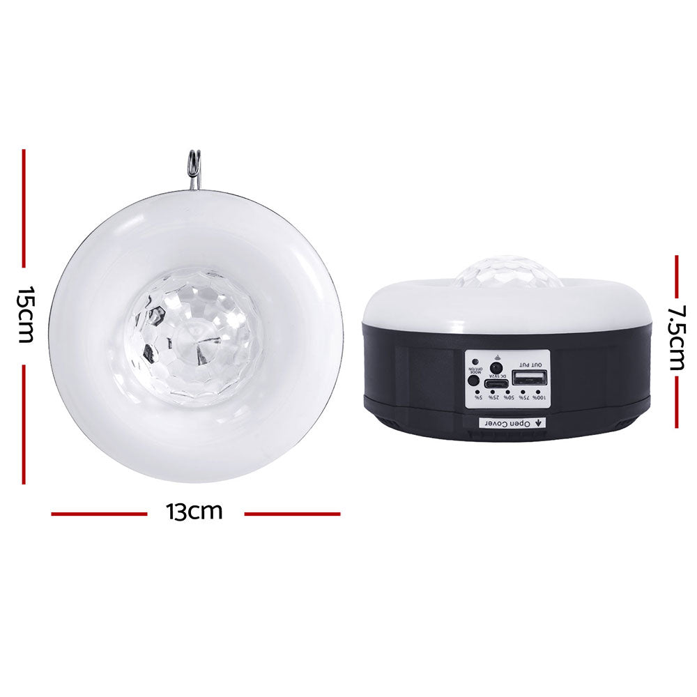 Gardeon Portable RGB LED Solar Party Projector Lamp Rechargeable