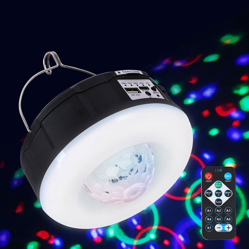 Gardeon Portable RGB LED Solar Party Projector Lamp Rechargeable
