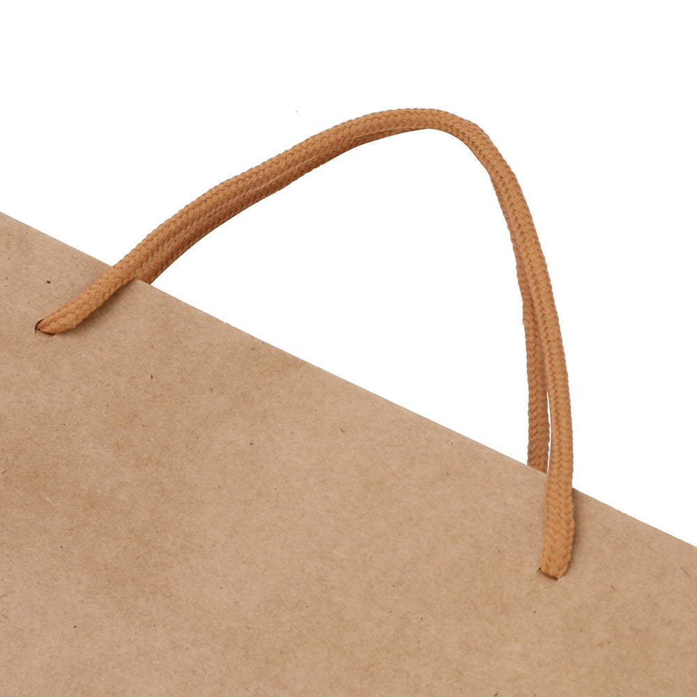 Bulk 100pcs Kraft Paper Bags Brown Reusable Gift Shopping 32x15x34cm