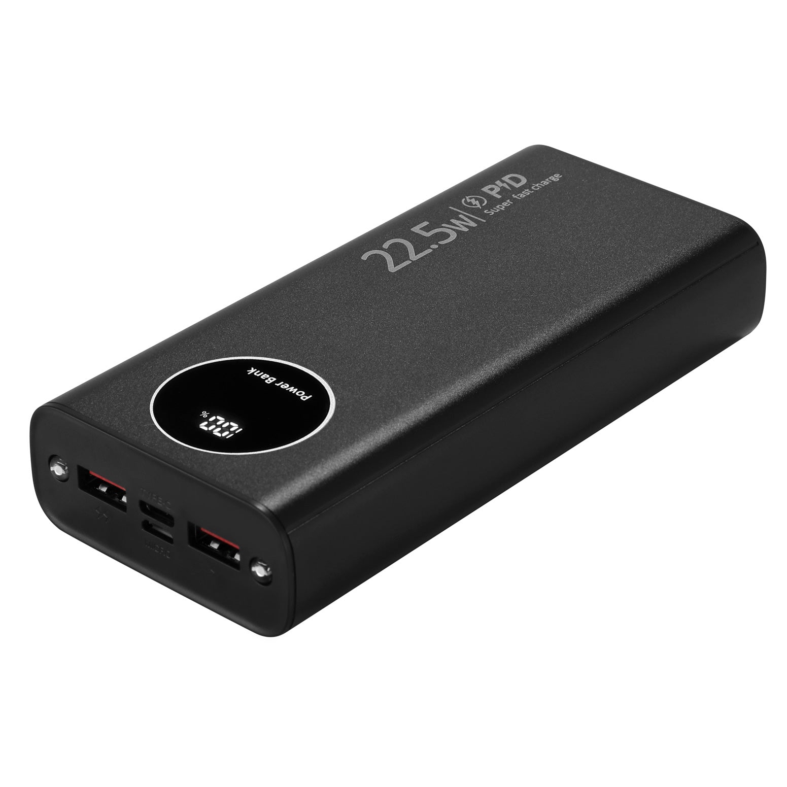 20000mAh Power Bank PD22.5W Quick Charger Black