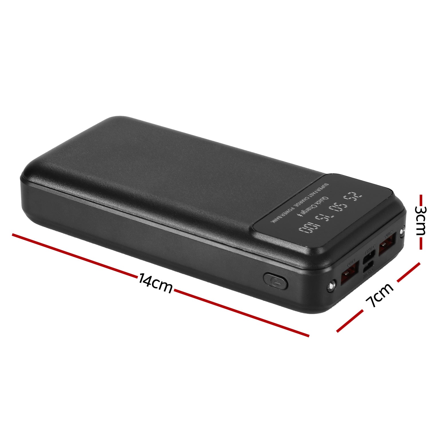 20000mAh Power Bank PD22.5W Quick Charger Black