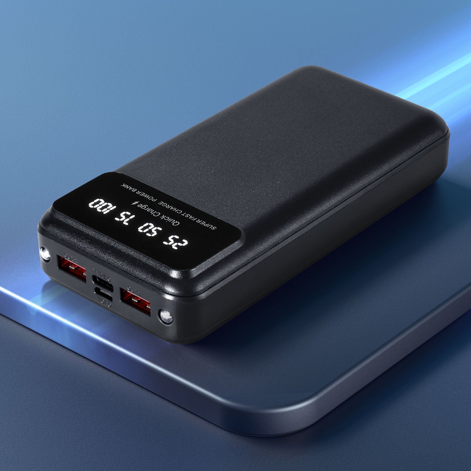20000mAh Power Bank PD22.5W Quick Charger Black