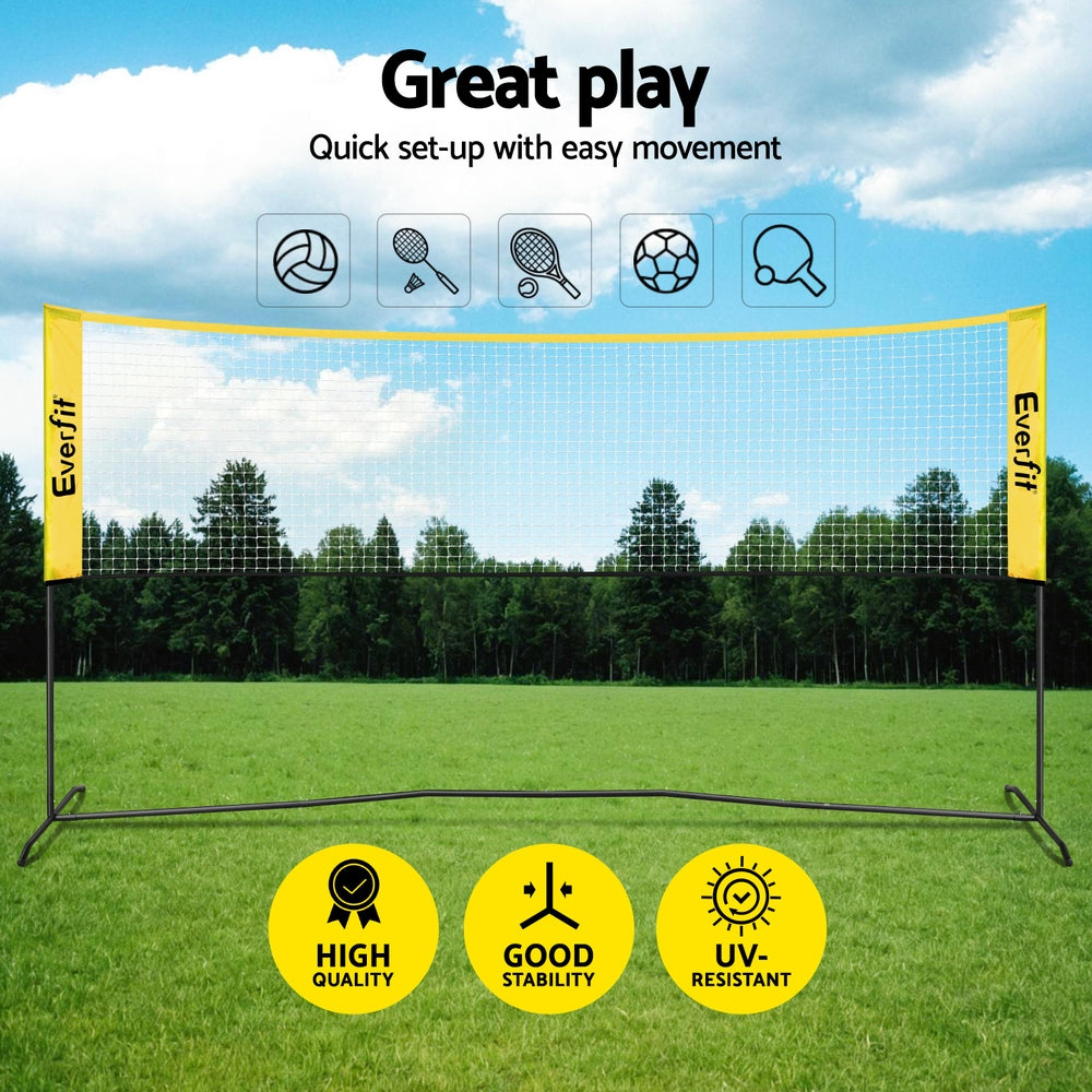 Everfit 3M Portable Multi-Sport Net Adjustable for Pickleball, Badminton, Tennis, Volleyball