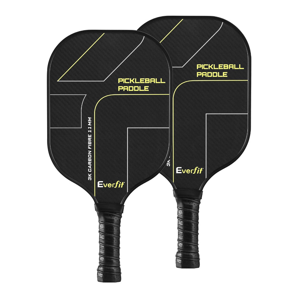 Everfit 40cm Pickleball Paddles Set Carbon Fibre Black