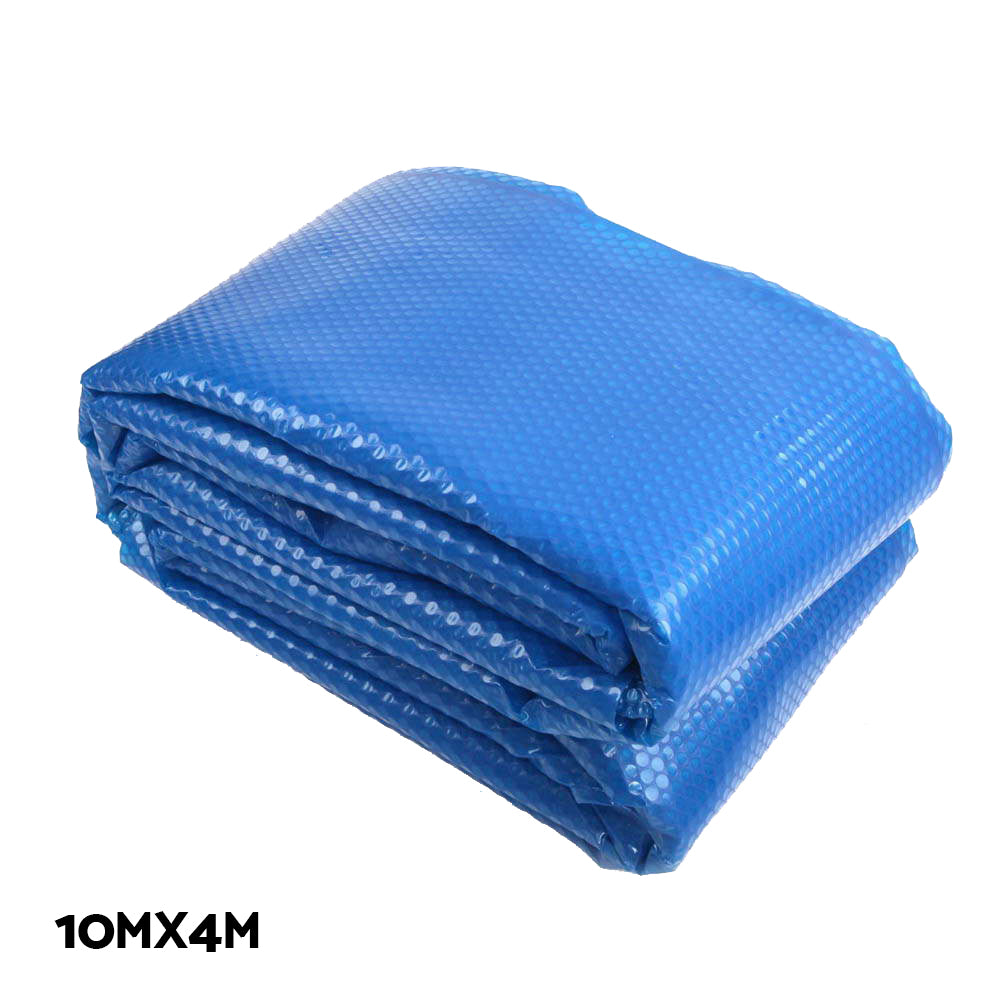 Aquabuddy 10x4m Pool Solar Blanket 500 Micron Blue Silver Roller Set
