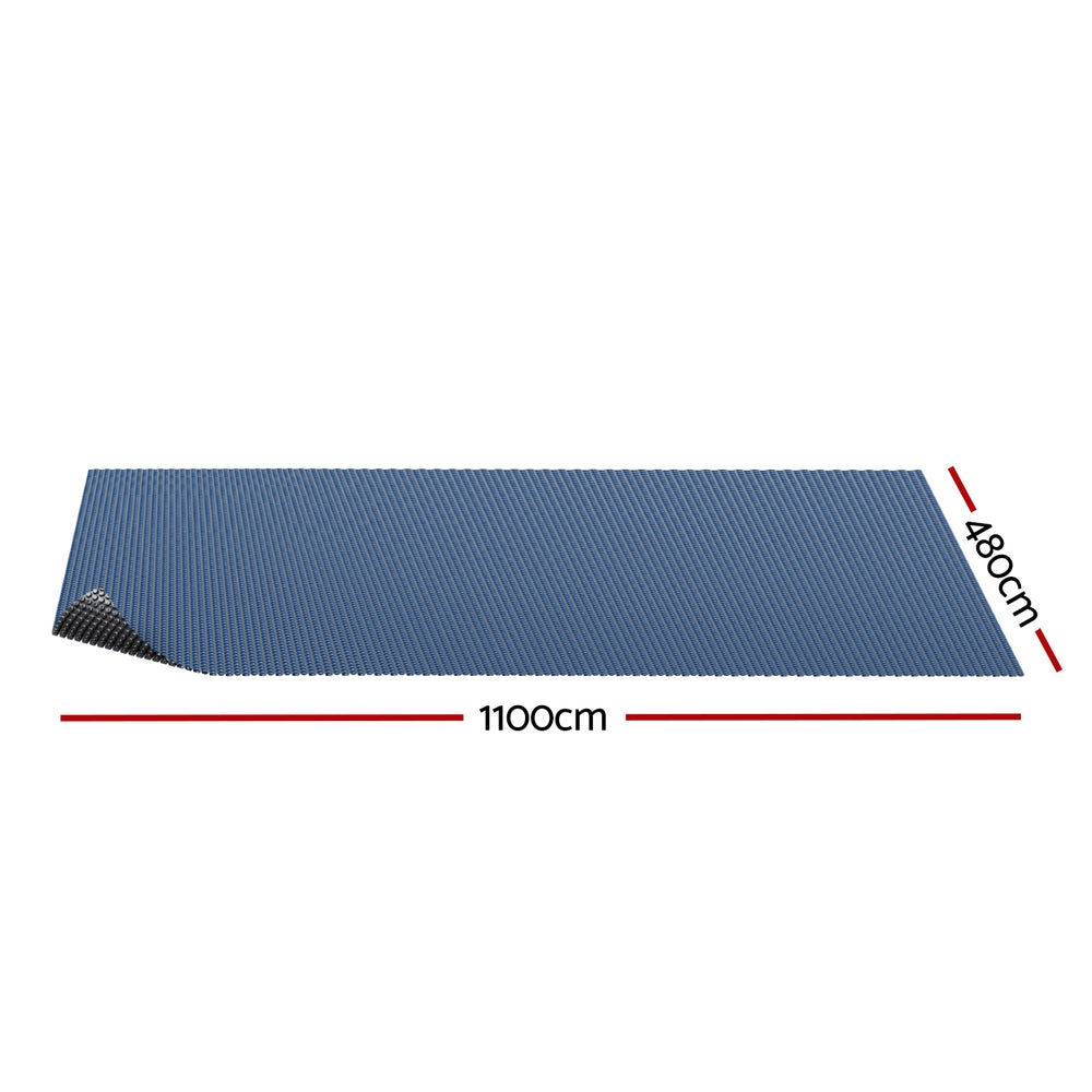 Aqua Buddy 11x4.8m Pool Solar Blanket 600 Micron Blue Black