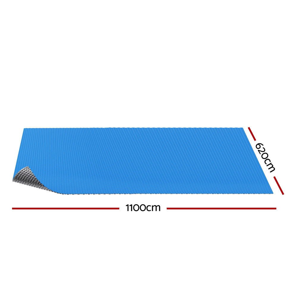 Aqua Buddy 11x6.2m Solar Pool Cover 600 Micron Blue Silver