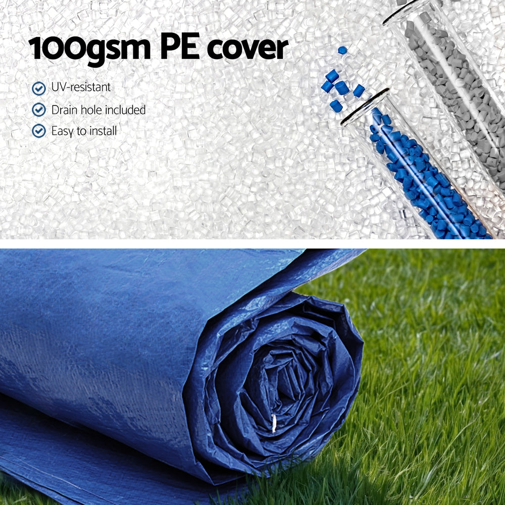 Aqua Buddy 3.66m Round Pool Cover Blue UV Resistant
