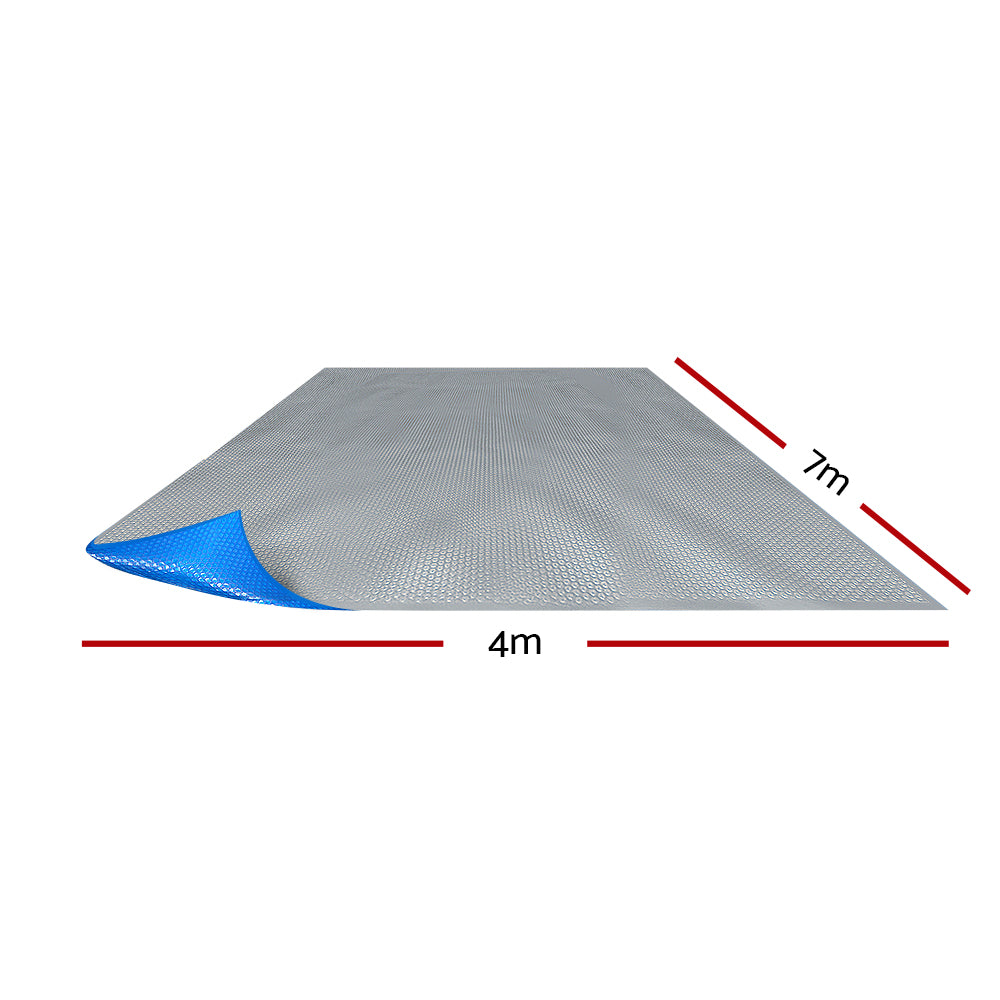 Aqua Buddy 7x4m Solar Pool Cover 500 Micron Blue Silver