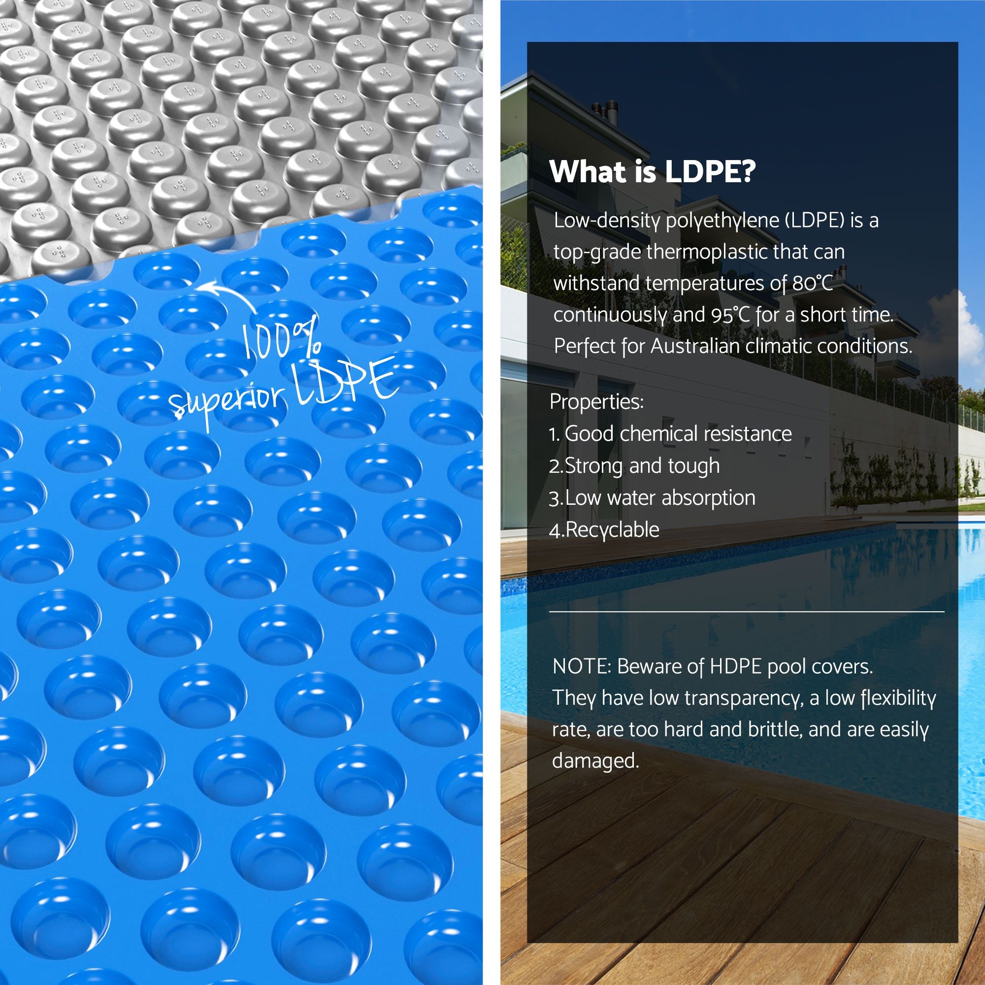 Aqua Buddy Pool Cover 600 Micron 7x4m w/ Blue Roller 5.55m Swimming Pools Sliver Solar Blanket