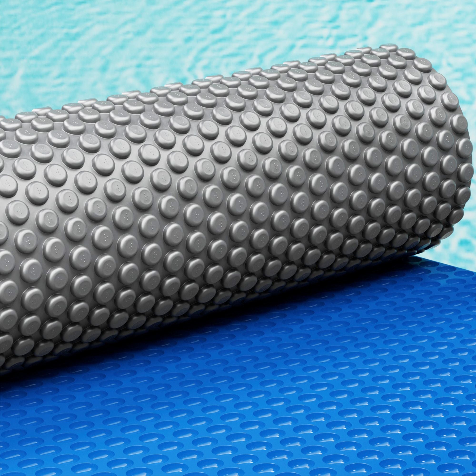 Aqua Buddy Pool Cover 600 Micron 9.5x5m Bubble Heat Solar Blanket Blue Silve
