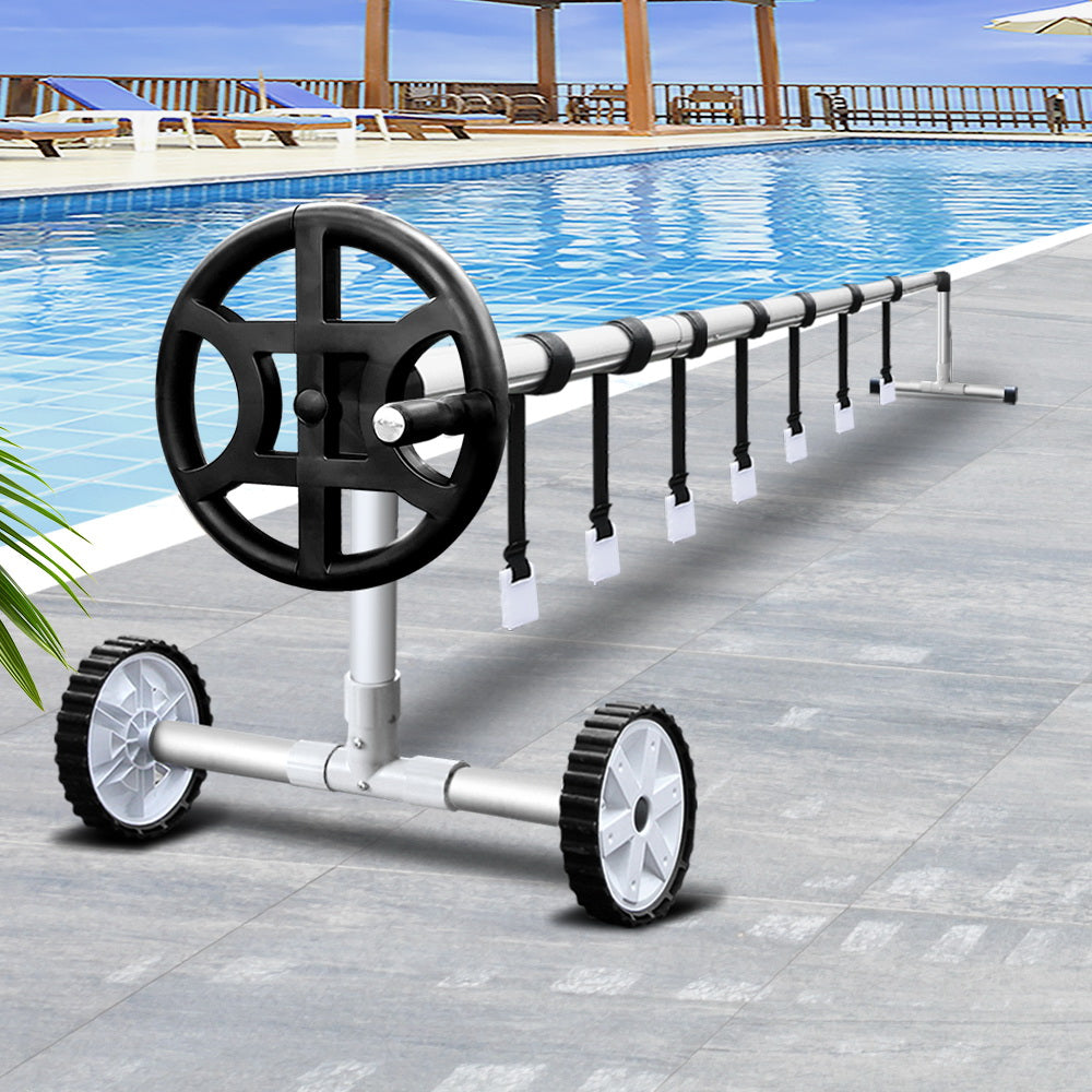 Aquabuddy 4m Adjustable Pool Cover Roller Silver