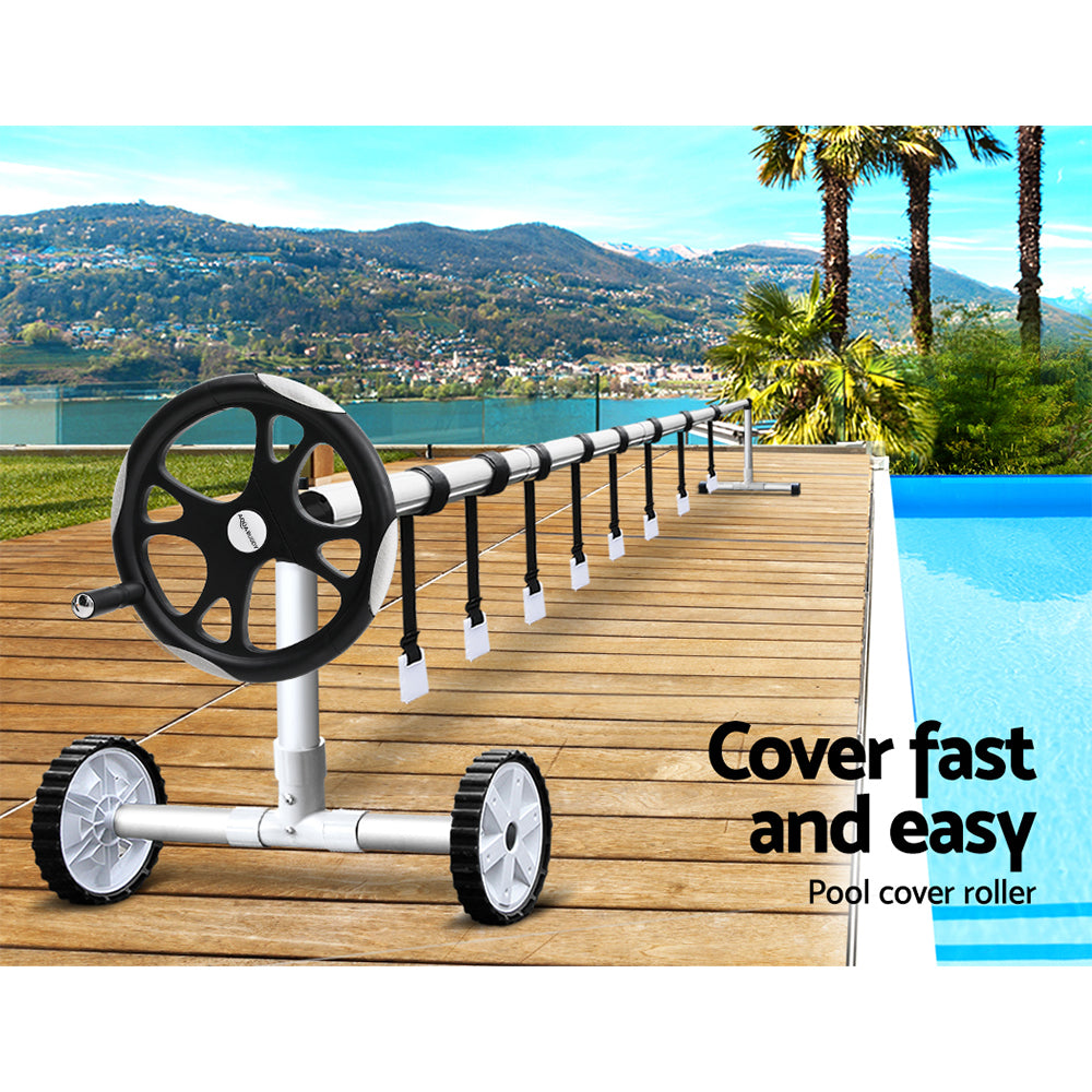 Aquabuddy 5.5m Adjustable Pool Cover Roller Silver