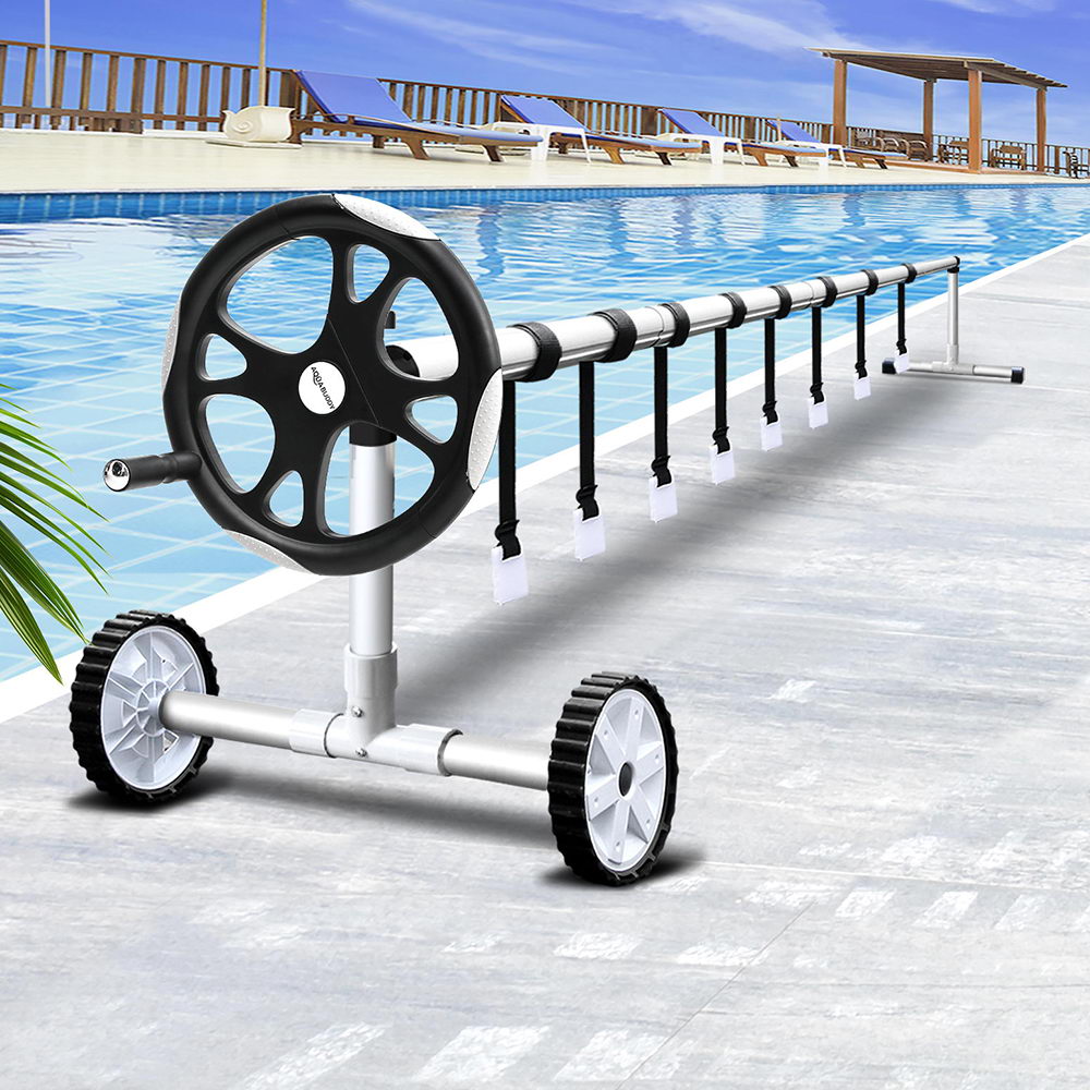 Aquabuddy 5.5m Adjustable Pool Cover Roller Silver