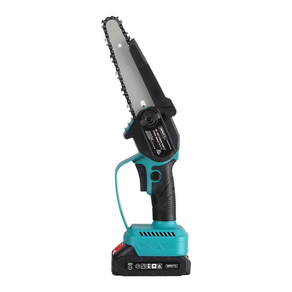 Giantz 6-Inch Cordless Telescopic Pole Chainsaw Kit 20V Battery Green