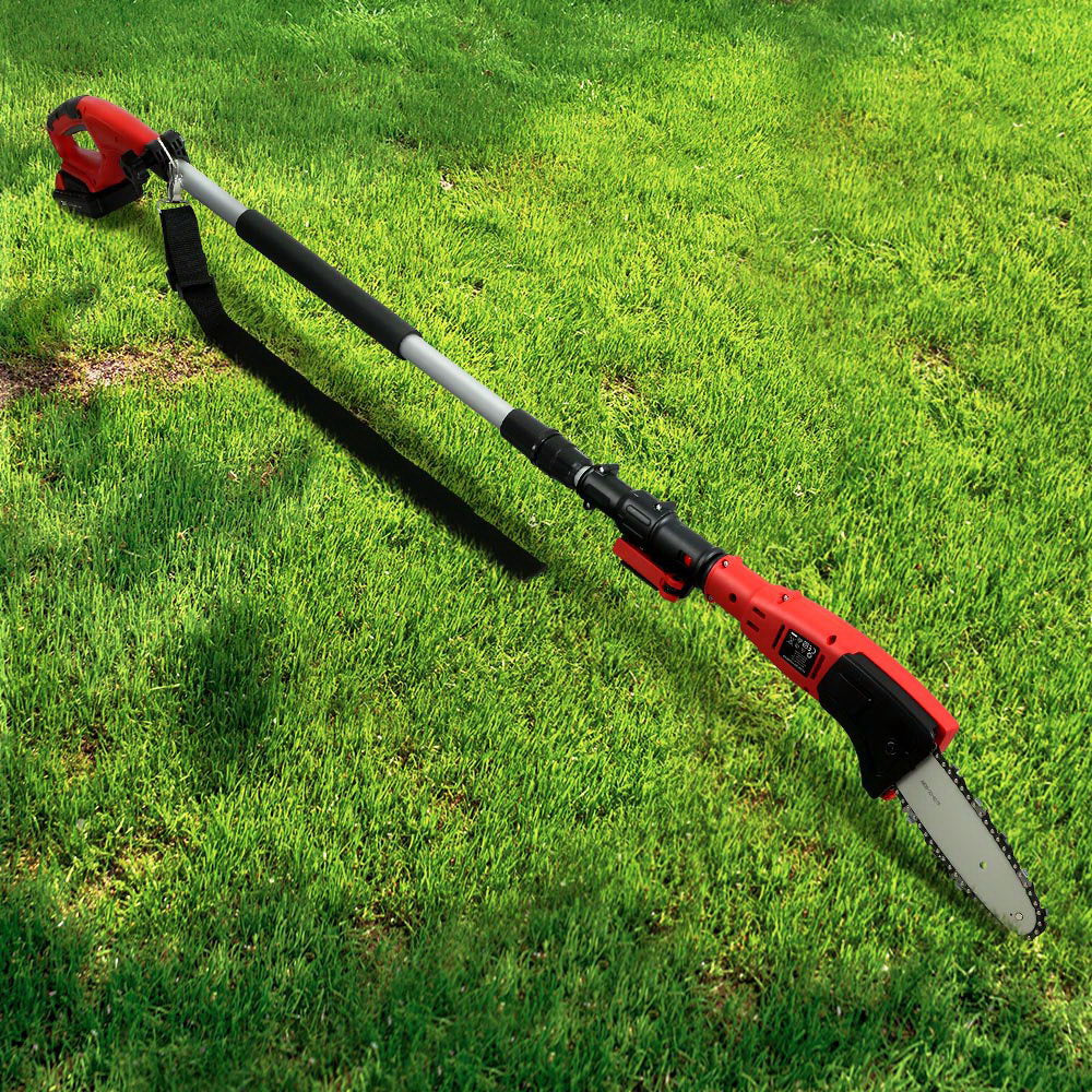 Giantz 20V Cordless Pole Chainsaw 8" Pruner 2.7m Reach