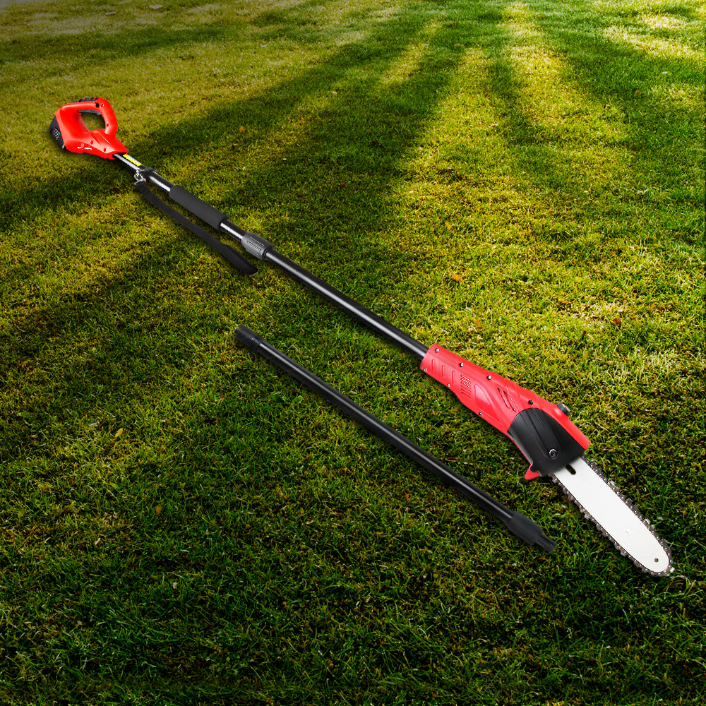 Giantz 20V Cordless Pole Chainsaw 8in Pruner 2.7m Long Reach