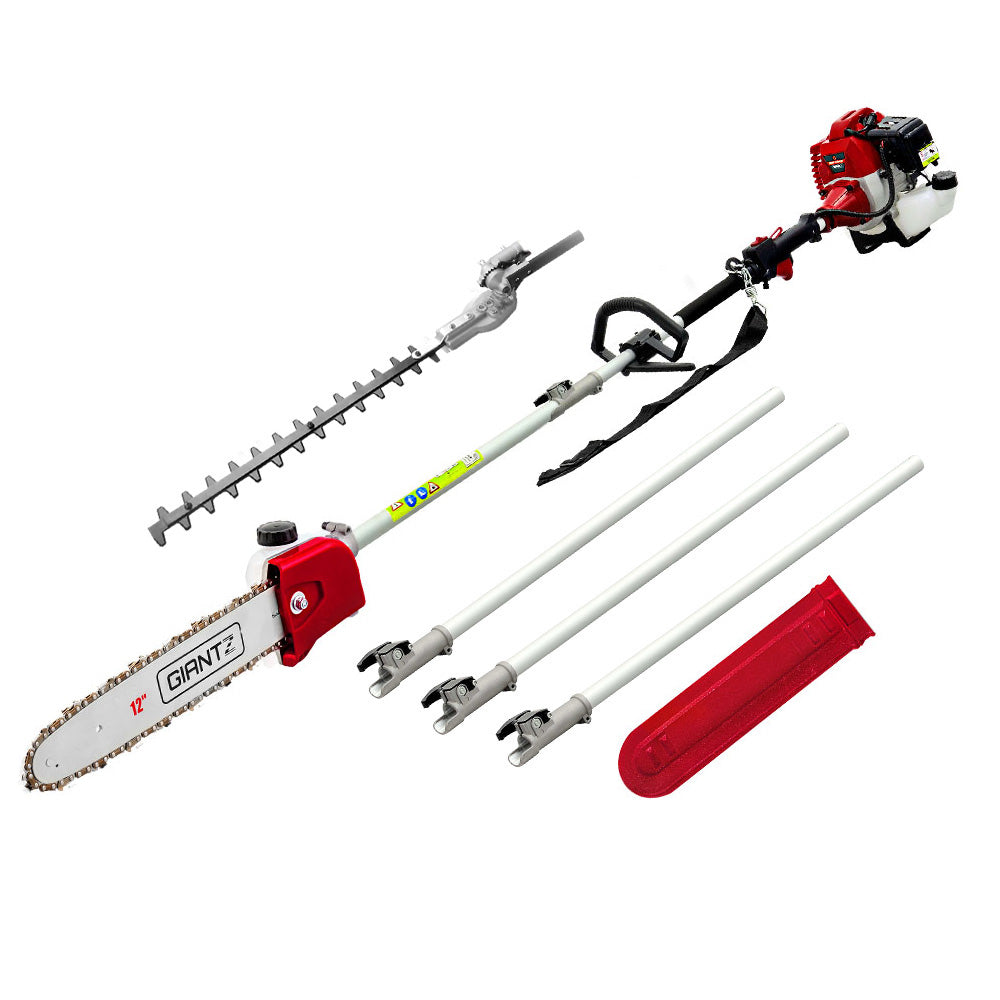 Giantz 62CC 4.3m Pole Chainsaw Hedge Trimmer 12in Petrol