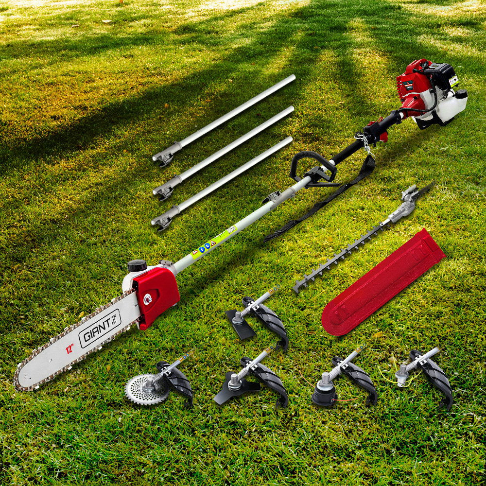 Giantz 62CC Multi-Tool 7-in-1 Chainsaw Hedge Trimmer Brush Cutter