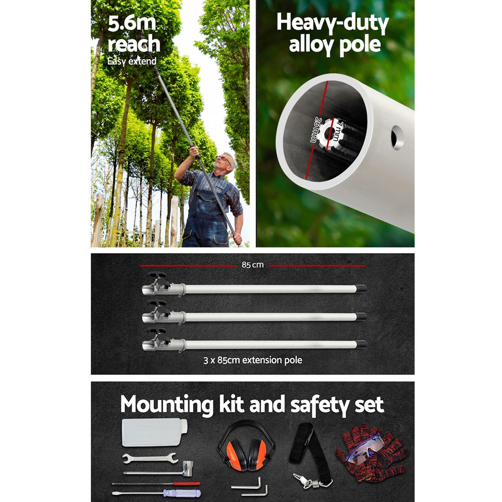 Giantz 62CC Multi-Tool 7-in-1 Chainsaw Hedge Trimmer Brush Cutter