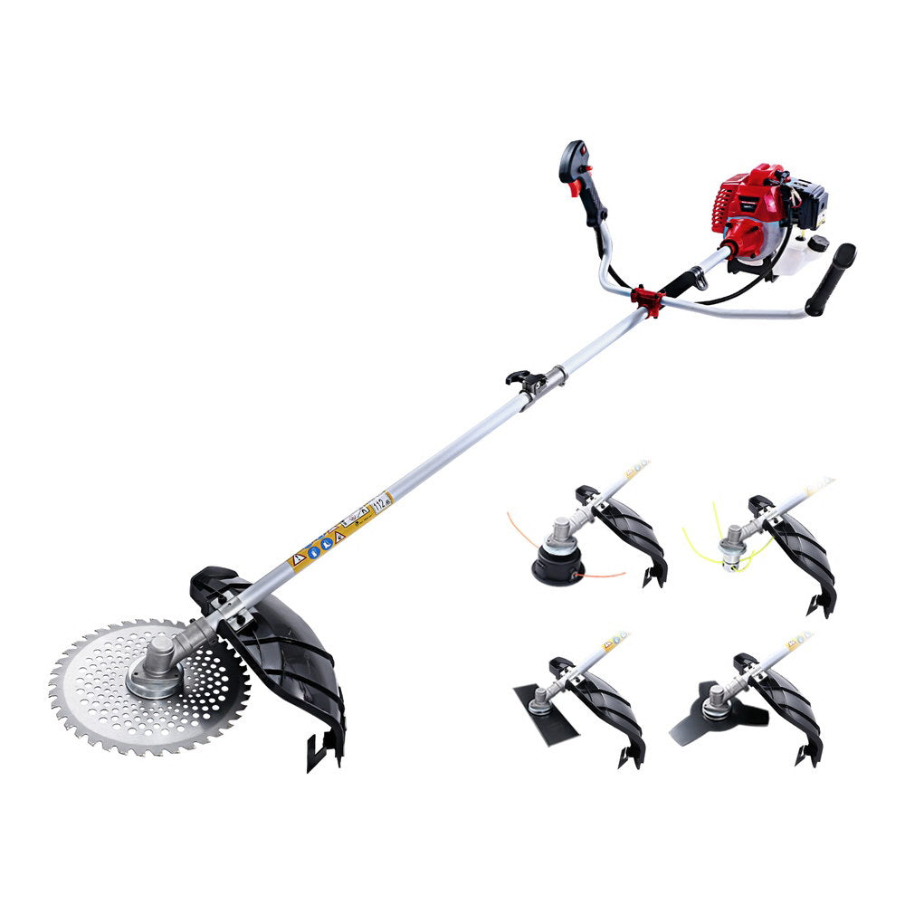 Giantz 5in1 Petrol Pole Chainsaw Circular Saw Hedge Trimmer Whipper Snipper 62cc
