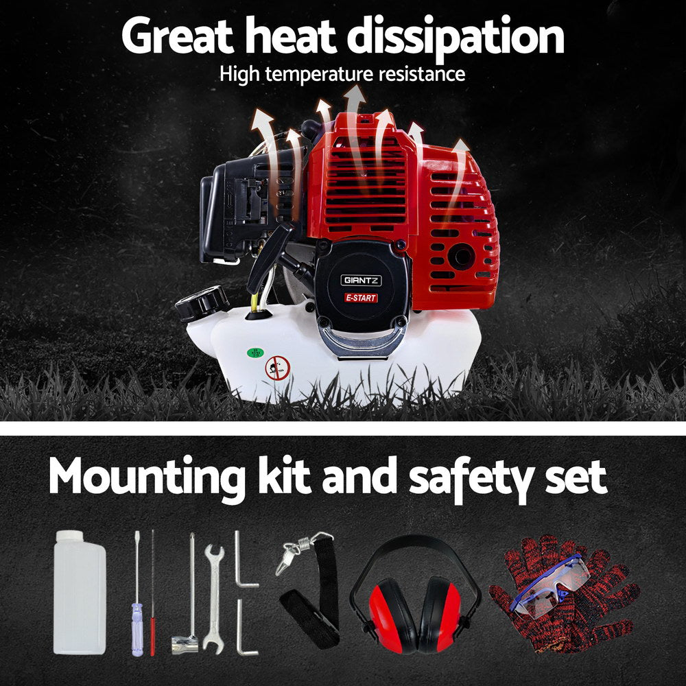 Giantz 5in1 Petrol Pole Chainsaw Circular Saw Hedge Trimmer Whipper Snipper 62cc