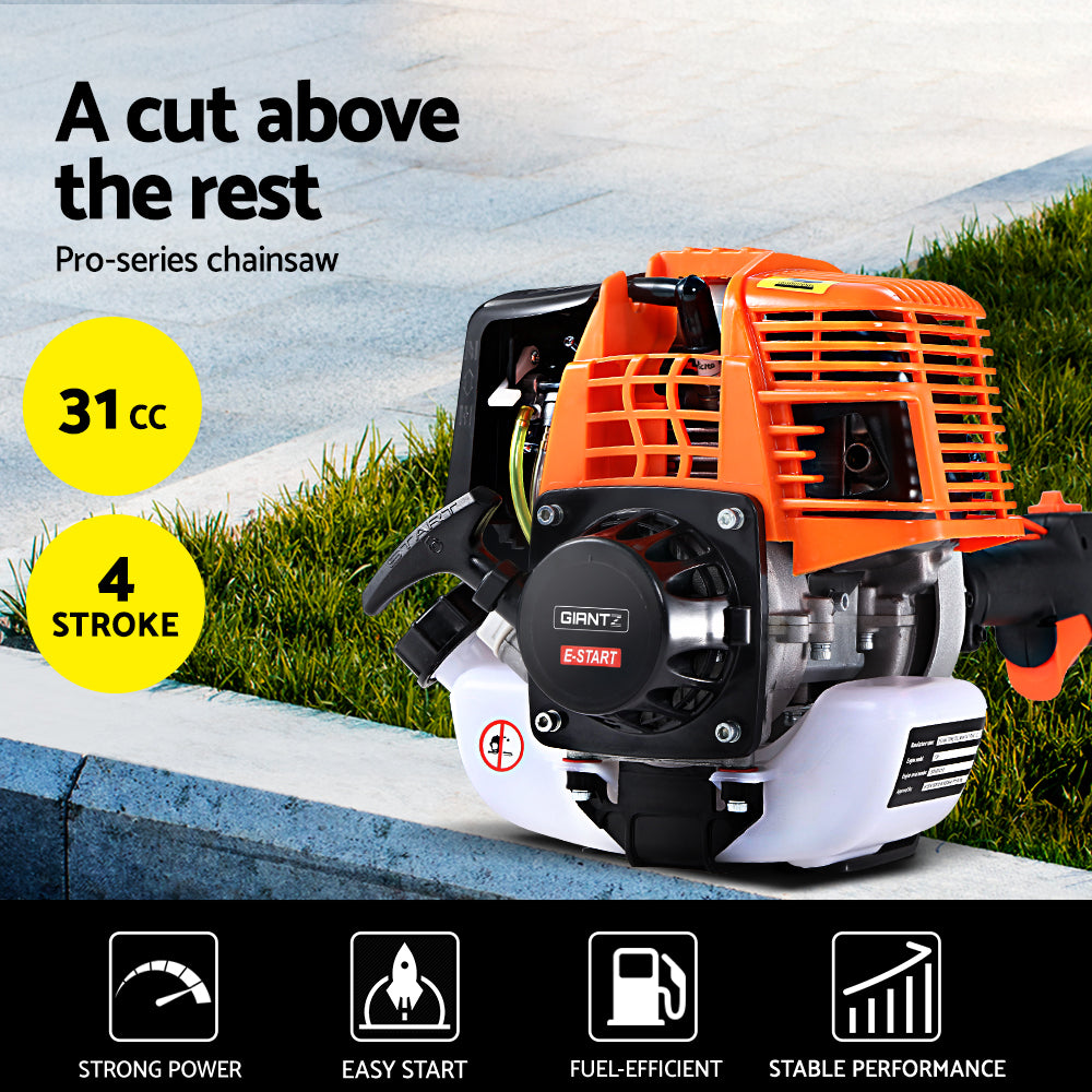 Giantz 40CC 4-Stroke Long Reach Pole Chainsaw 12in Petrol
