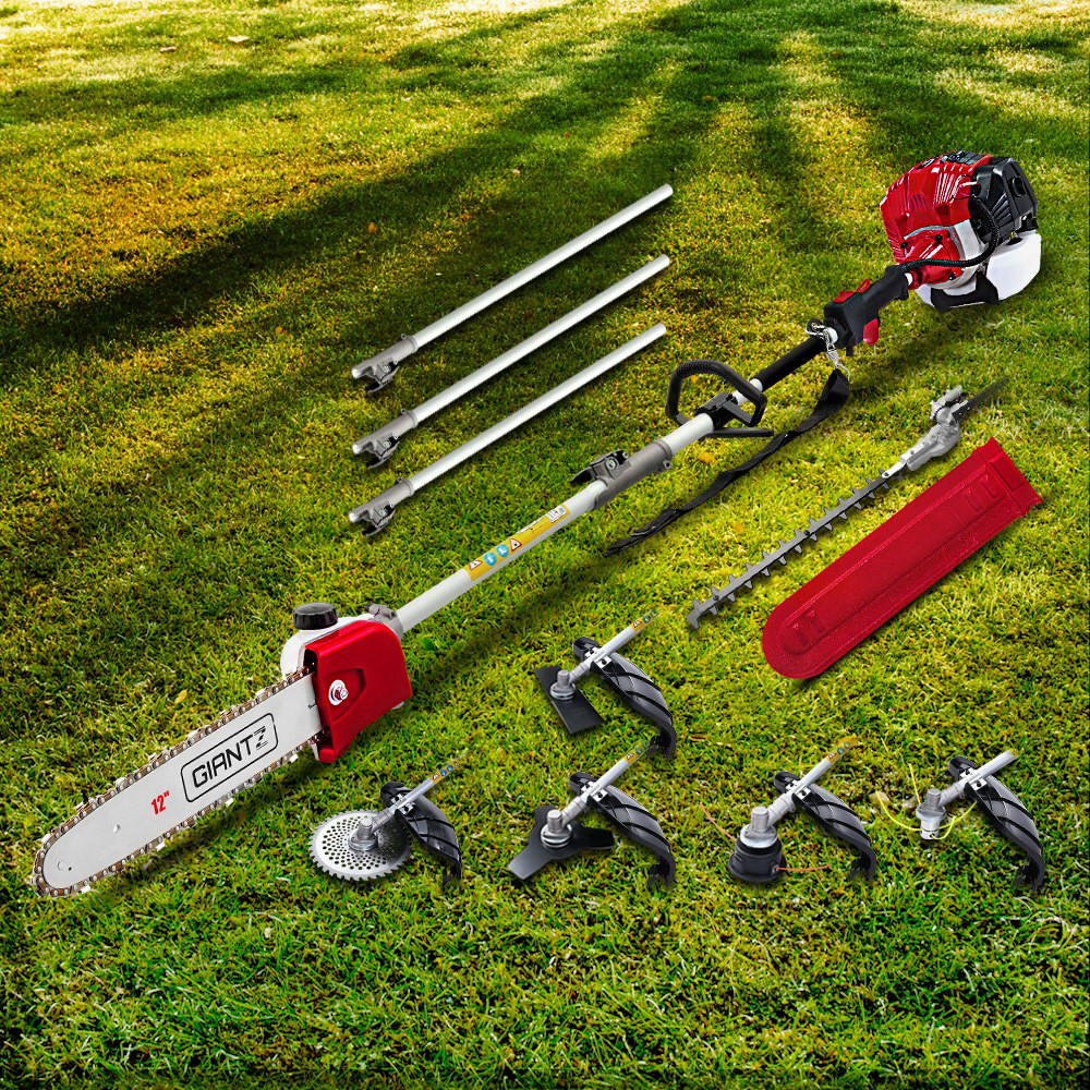 Pro-Series 65CC 7-in-1 Pole Chainsaw Hedge Trimmer Brush Cutter Whipper Snipper