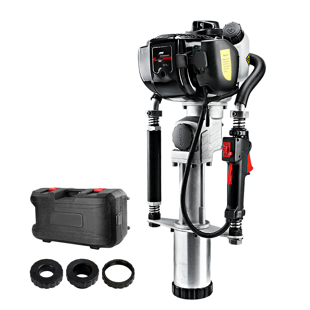 Giantz 38CC Petrol Post Driver 4-Stroke Rammer Black