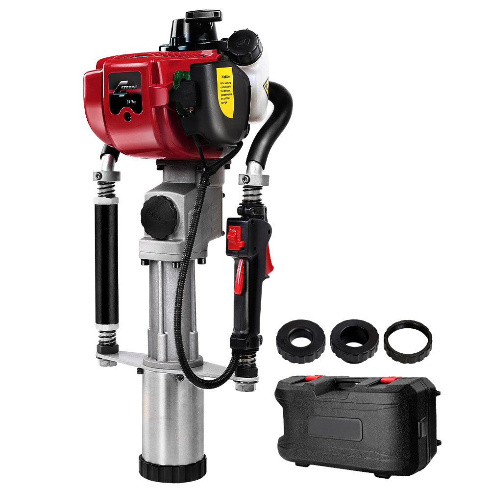 Giantz 38CC Petrol Post Driver 4-Stroke Rammer Red