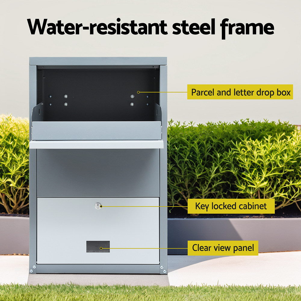 Gardeon Grey Parcel Drop Box Water-Resistant Steel