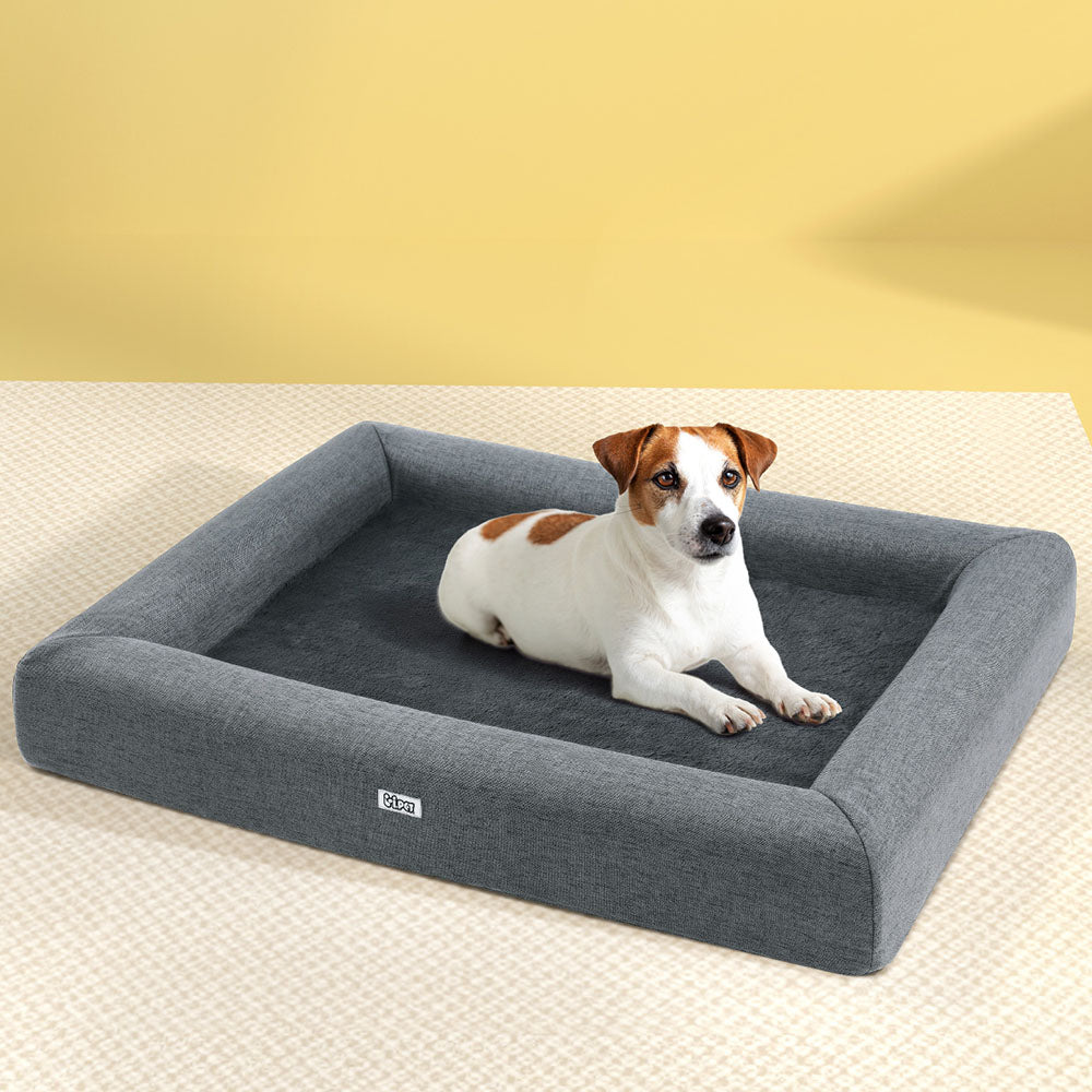 i.Pet Large Calming Pet Sofa Cushion Egg Crate Washable Grey