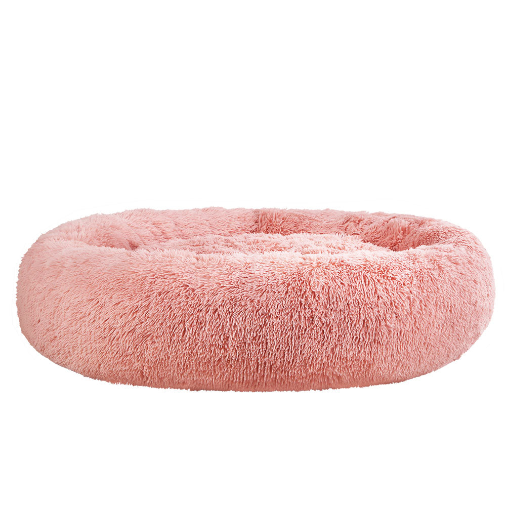 i.Pet Extra Large Calming Pet Bed 110cm Soft Plush Pink