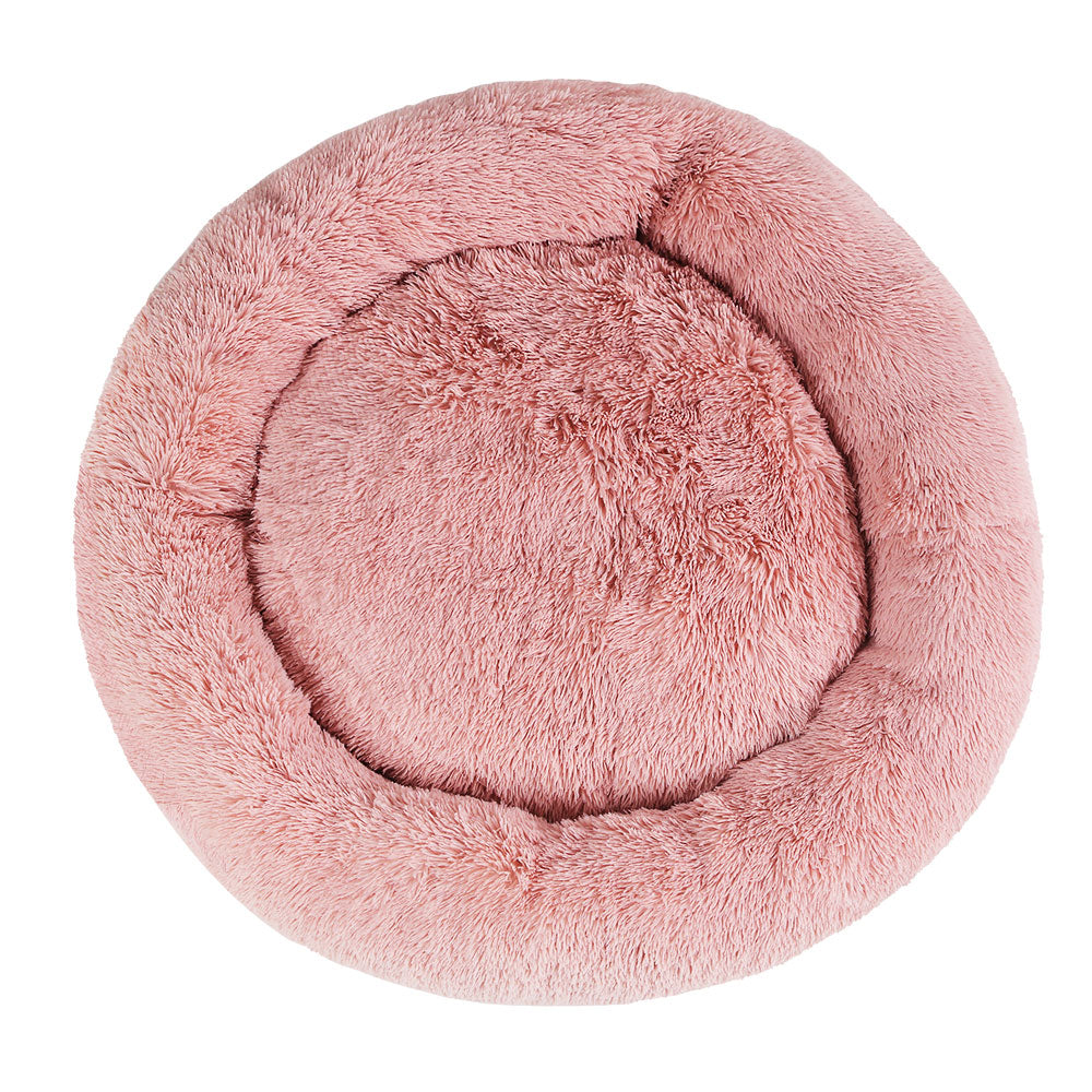 i.Pet Extra Large Calming Pet Bed 110cm Soft Plush Pink
