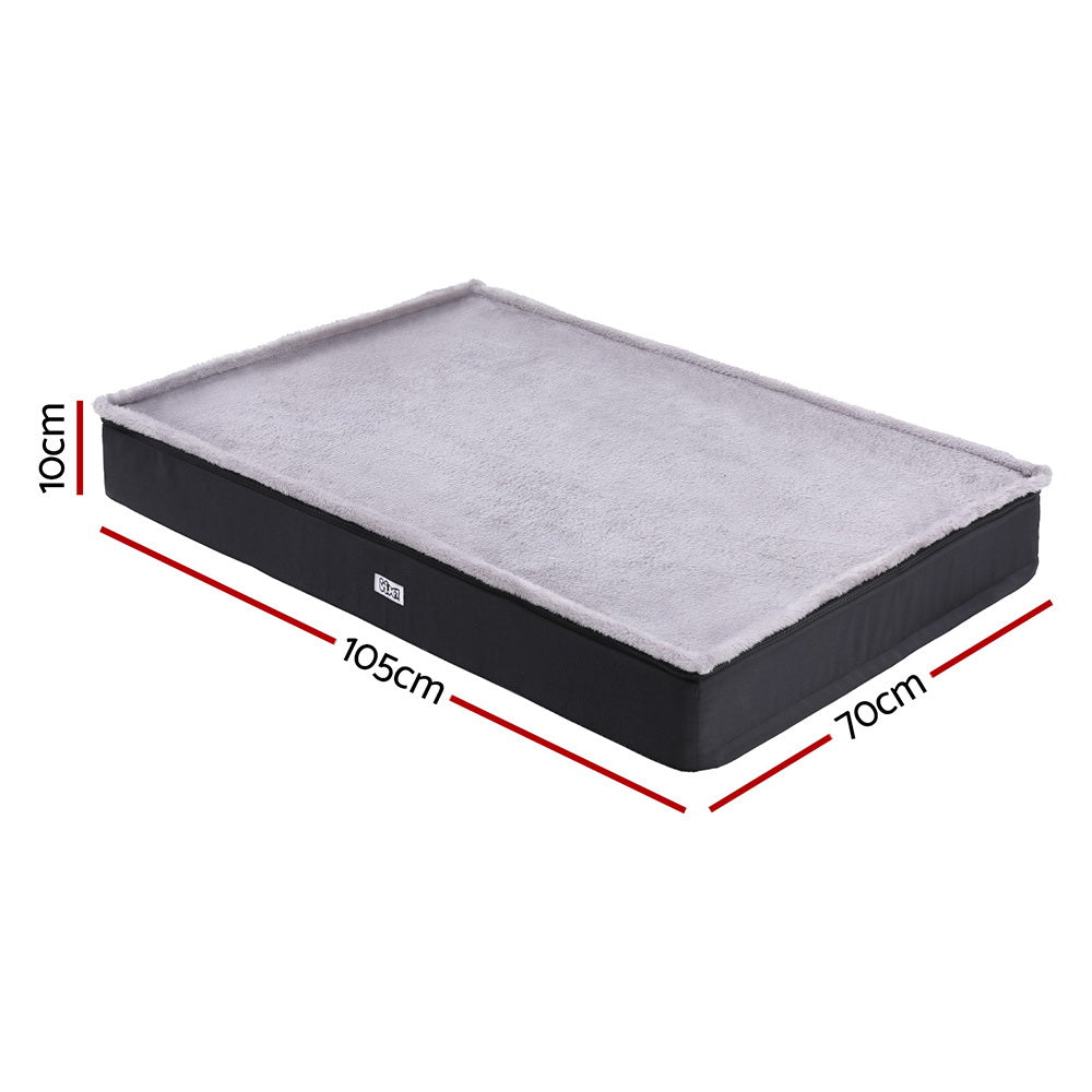 i.Pet Large Calming Pet Sofa Bed Foam Cushion Washable Grey