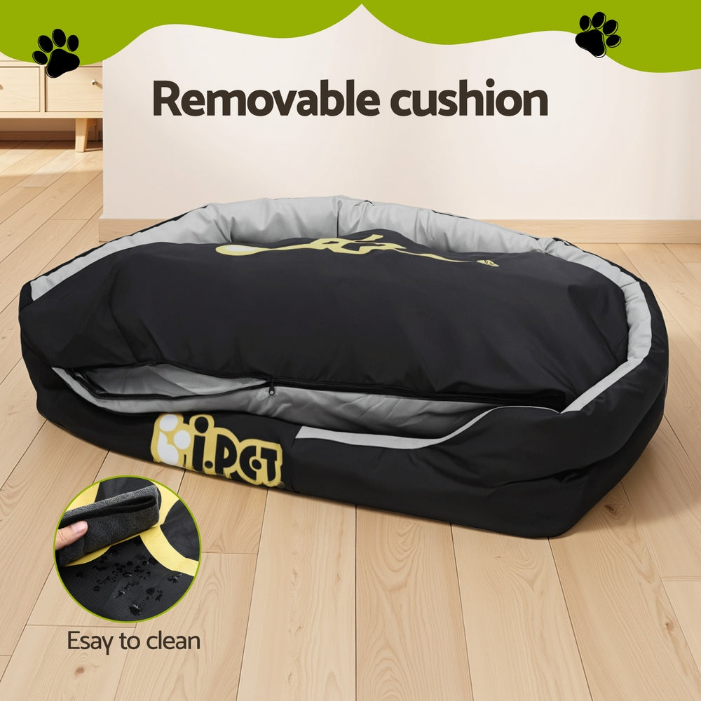 i.Pet XXL Dog Sofa Bed Calming Cushion Black Washable