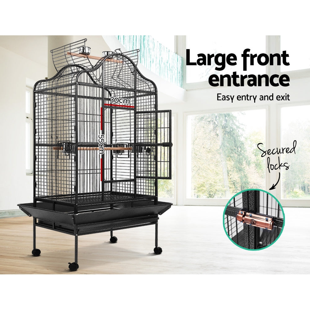 i.Pet 168cm Large Aviary Bird Cage Open Top Wrought Iron