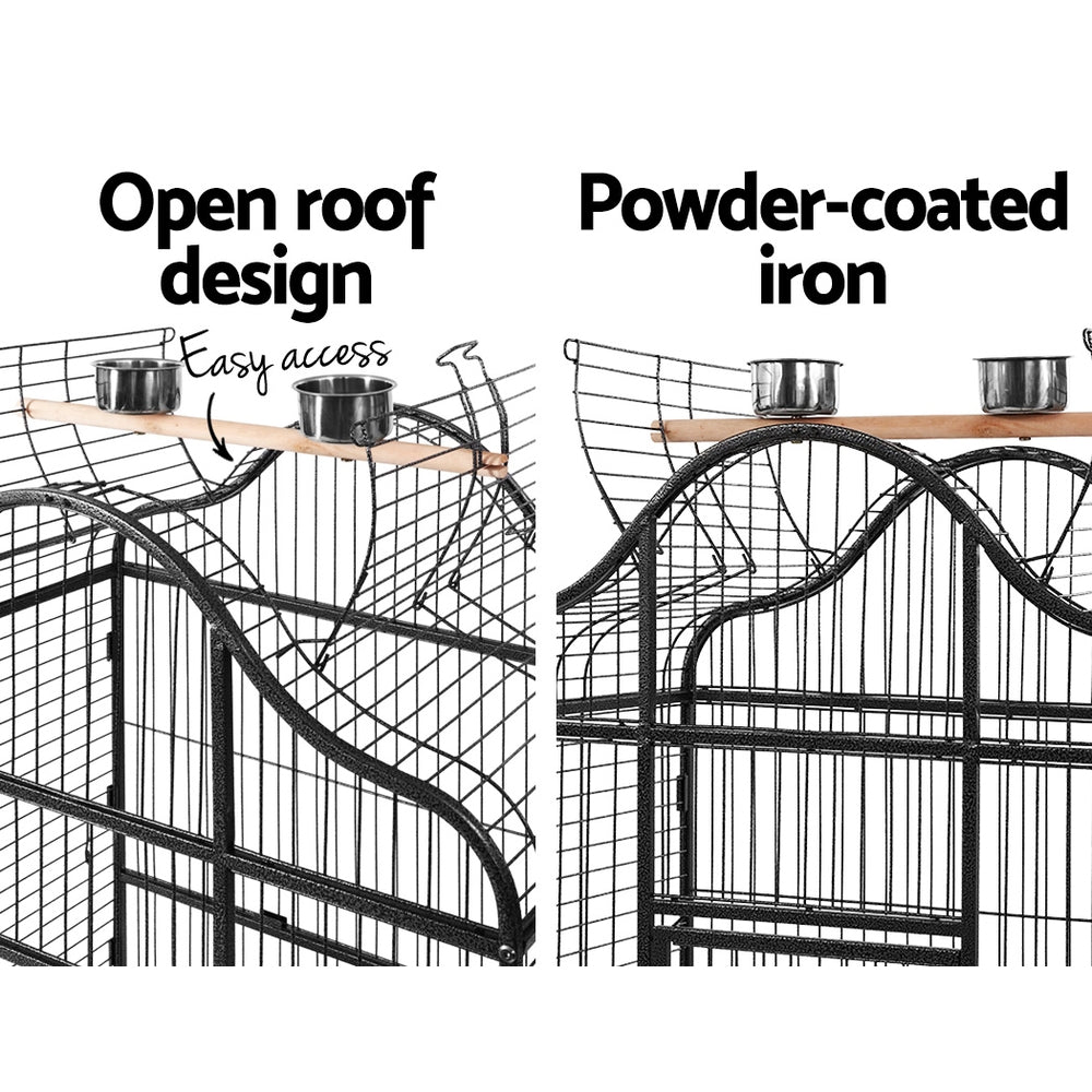 i.Pet 168cm Large Aviary Bird Cage Open Top Wrought Iron