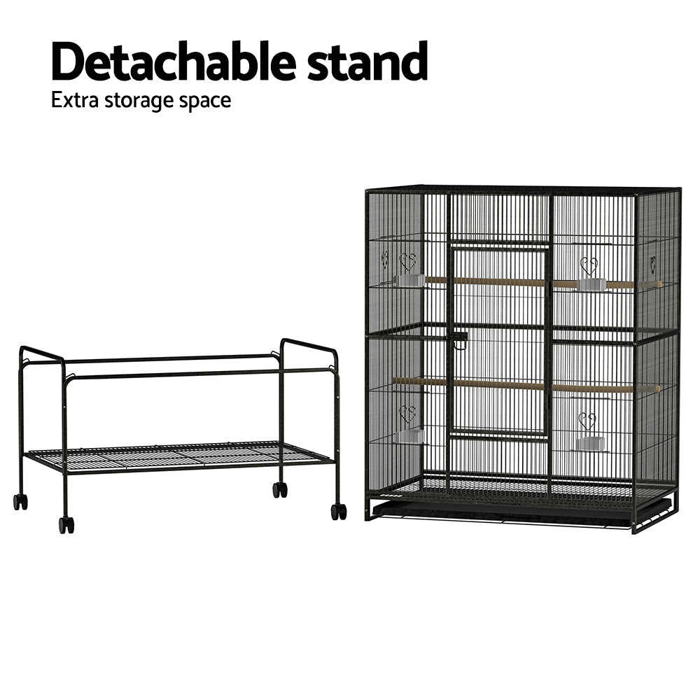 i.Pet Large Aviary Bird Cage 138cm Black