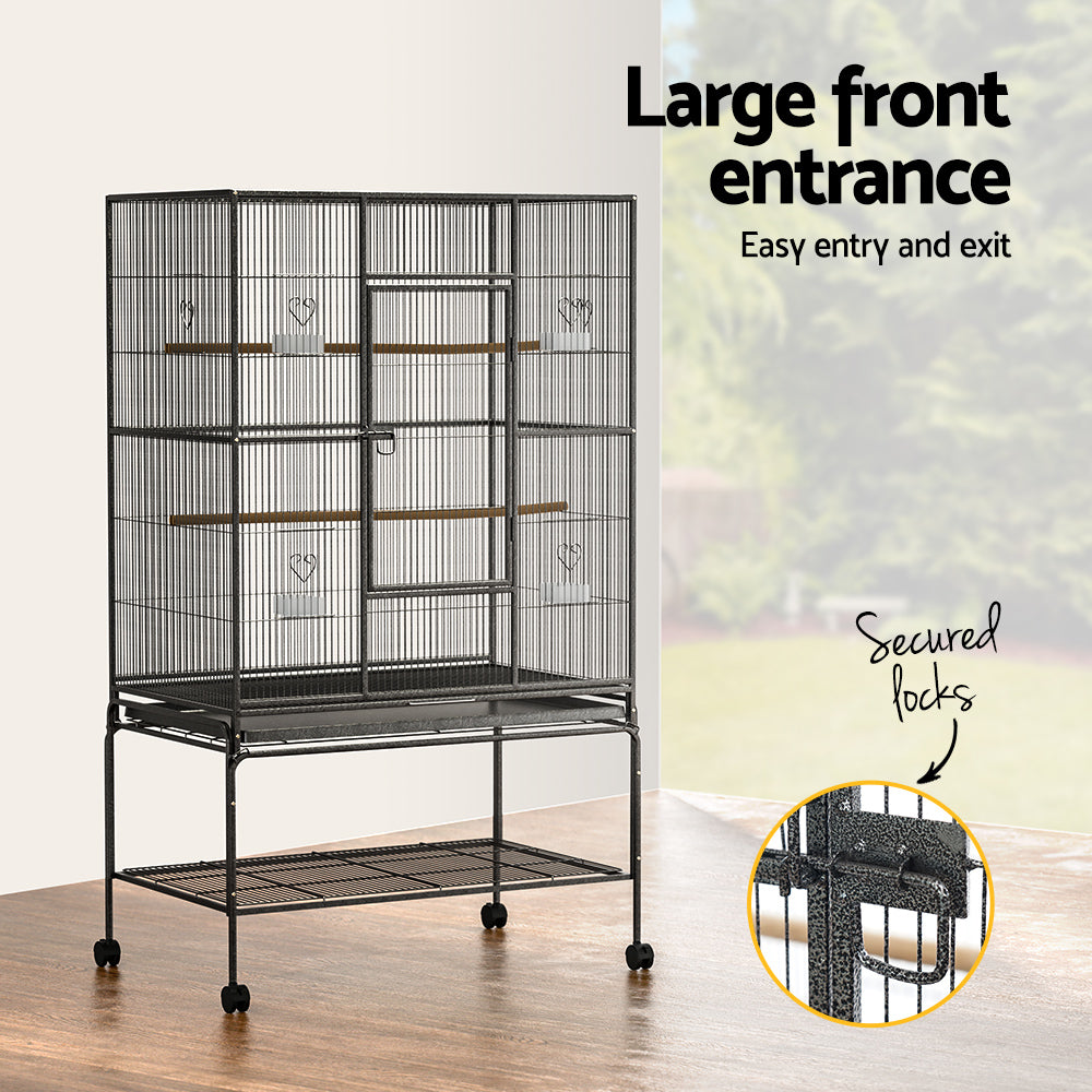 i.Pet Large Aviary Bird Cage 138cm Black