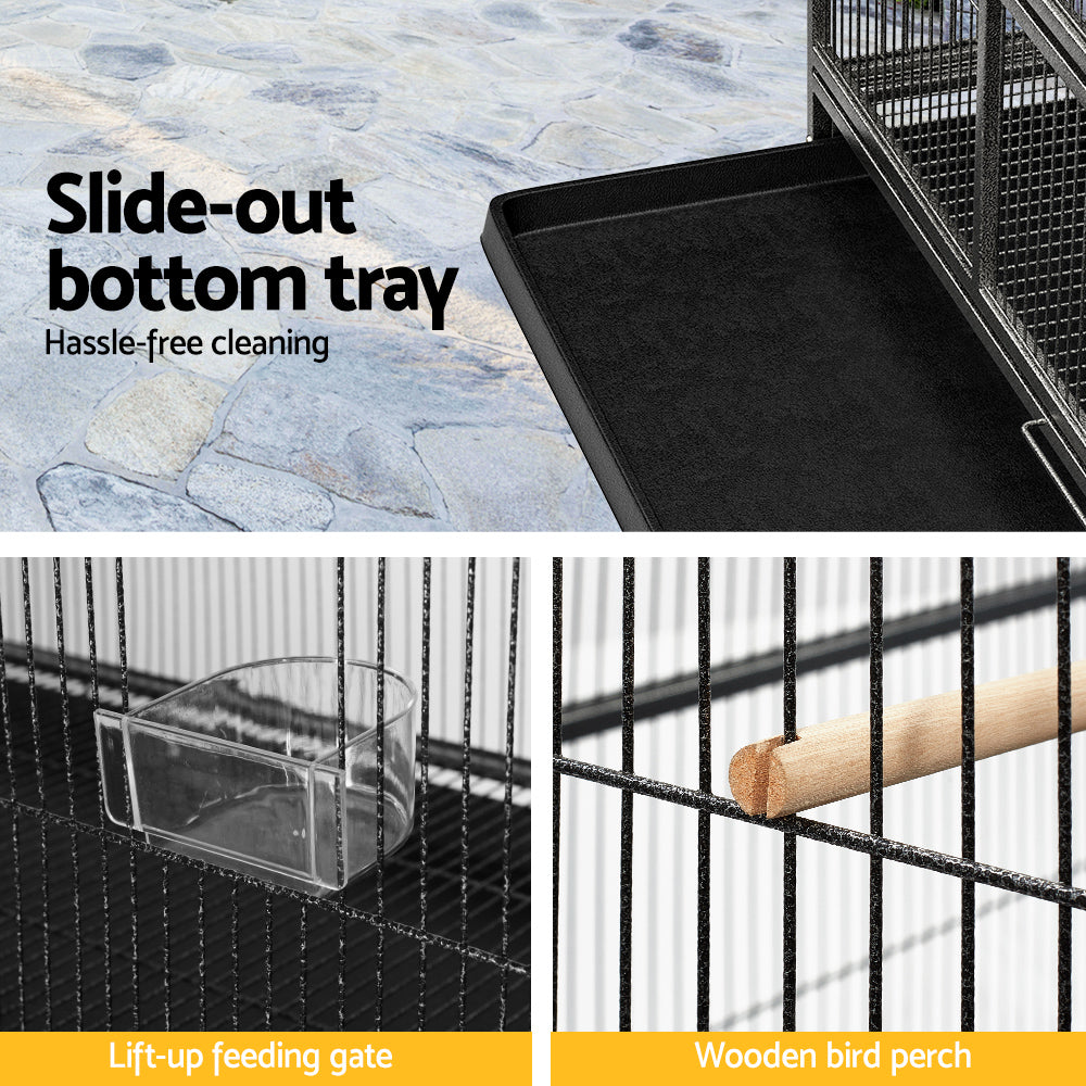 i.Pet Large Aviary Bird Cage 138cm Black