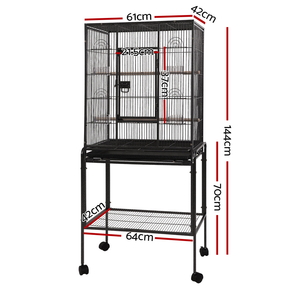 i.Pet 144cm Large Aviary Bird Cage Black