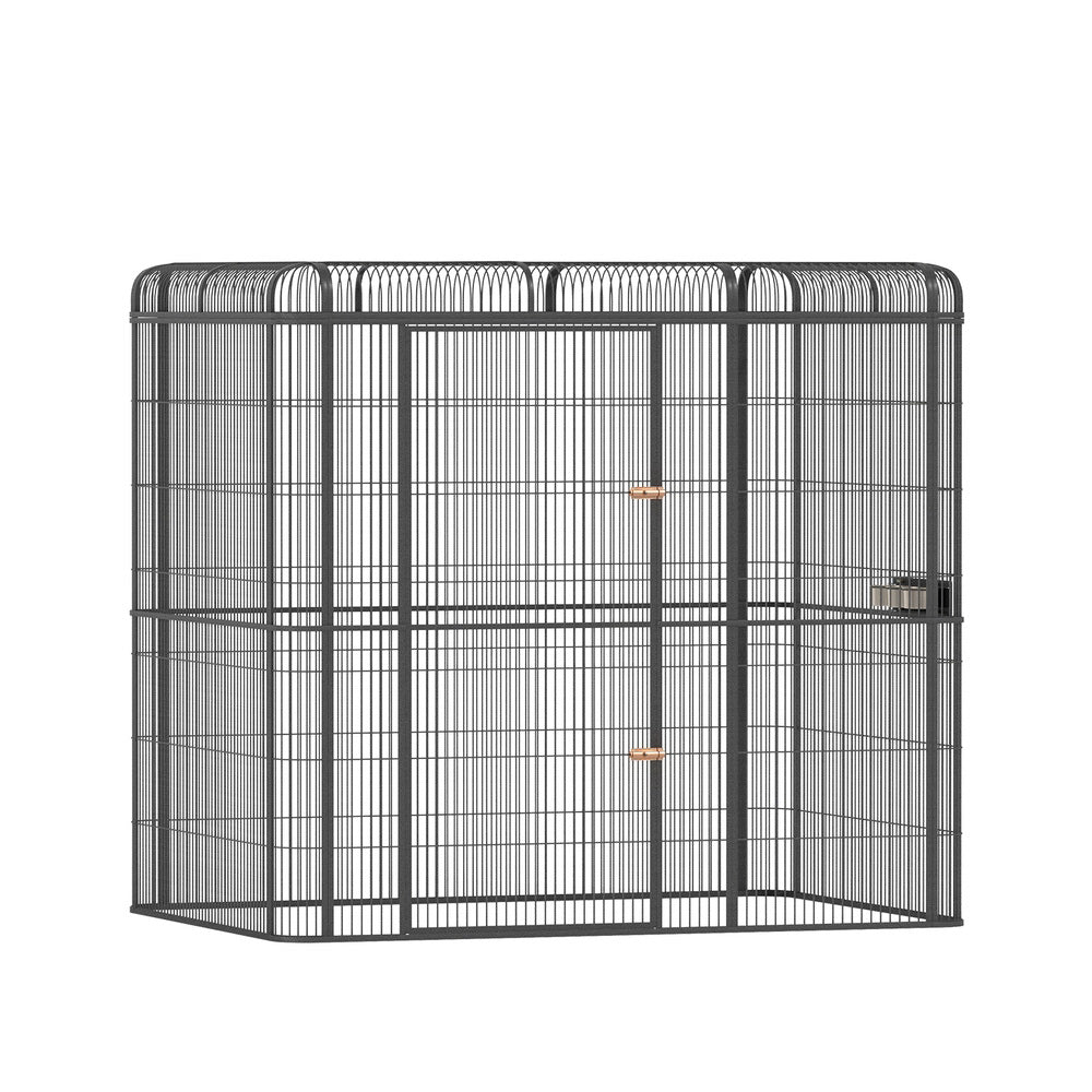 i.Pet Large Walk-in Aviary Bird Cage Black 203cm