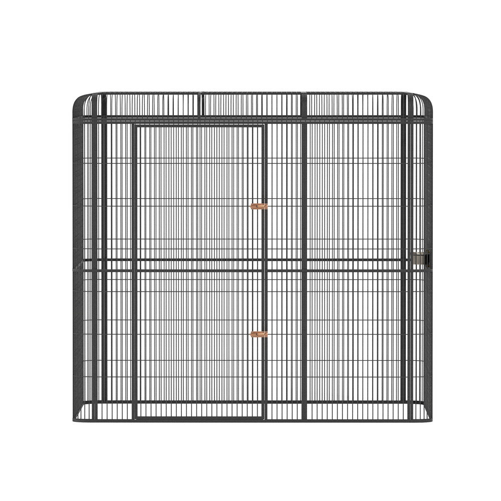i.Pet Large Walk-in Aviary Bird Cage Black 203cm