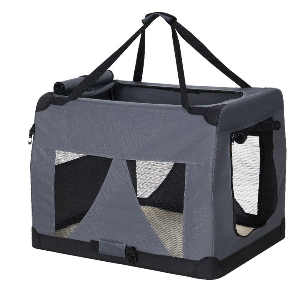 i.Pet 4XL Pet Carrier Soft Crate Foldable Travel Grey