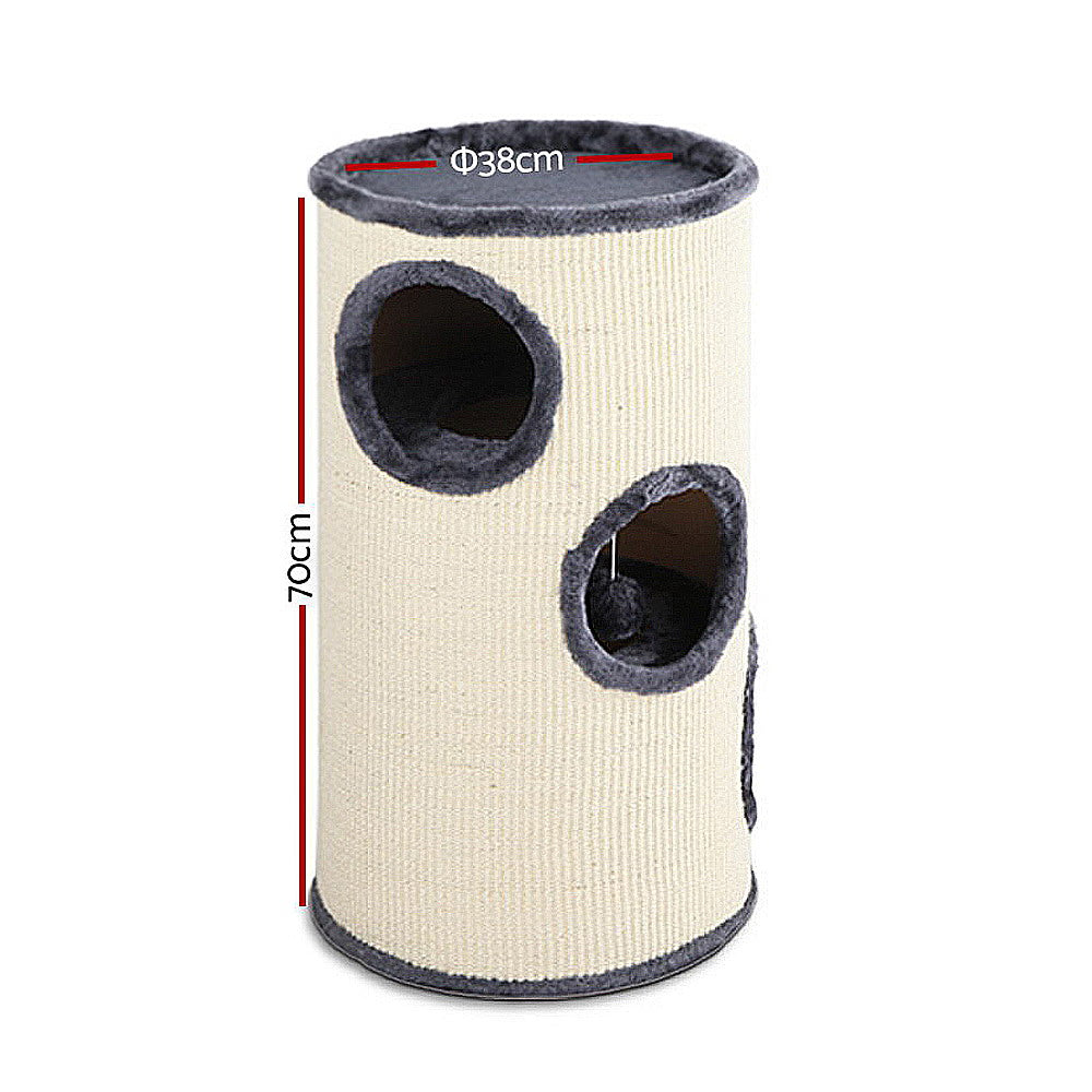 i.Pet 70cm Cat Tree Scratching Post Tower Wood Condo House