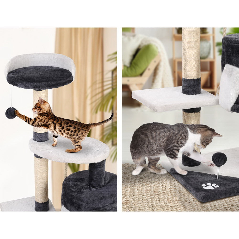 i.Pet 112cm Cat Tree Tower Scratching Post Condo Wood