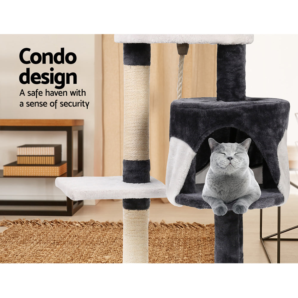 i.Pet 112cm Cat Tree Tower Scratching Post Condo Wood