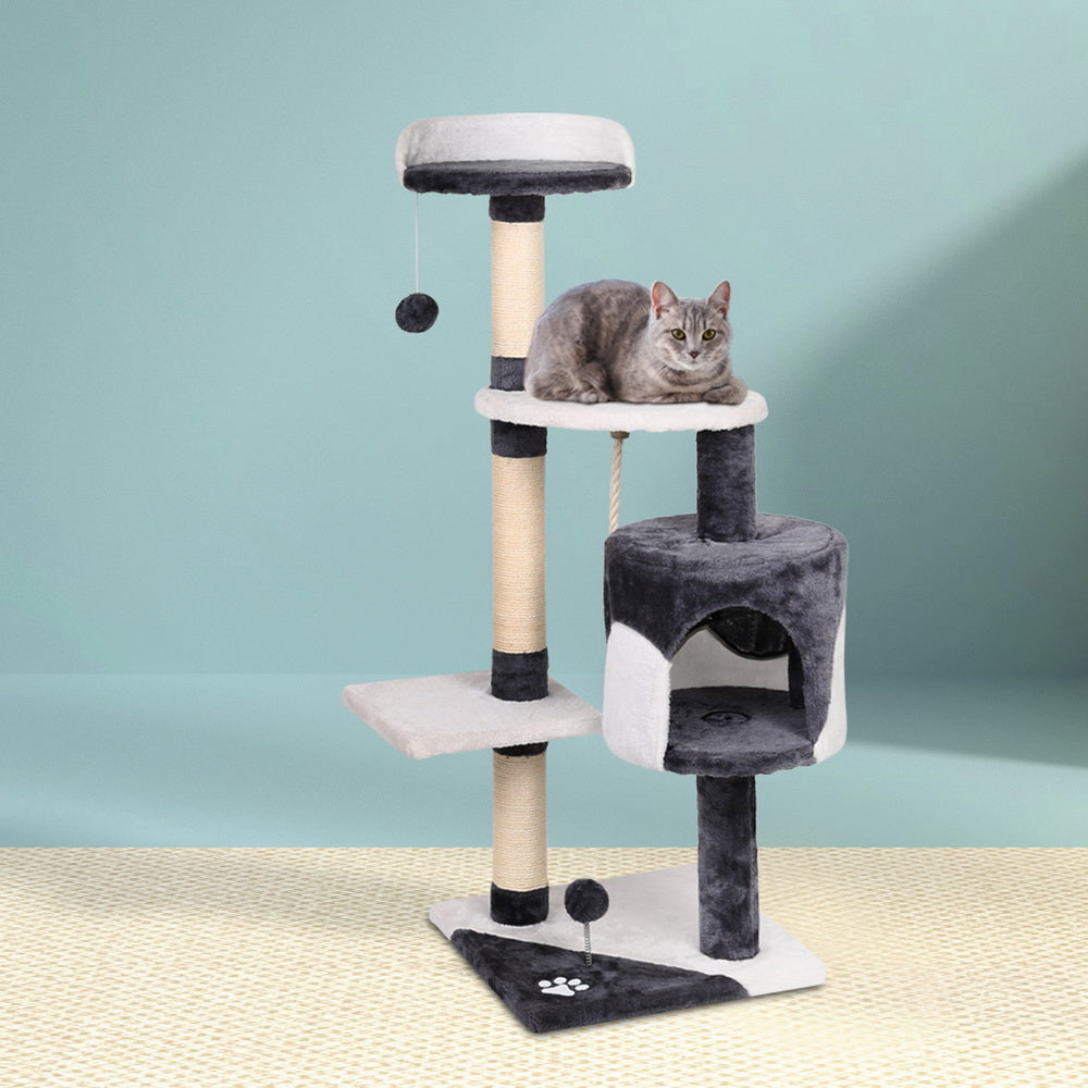 i.Pet 112cm Cat Tree Tower Scratching Post Condo Wood