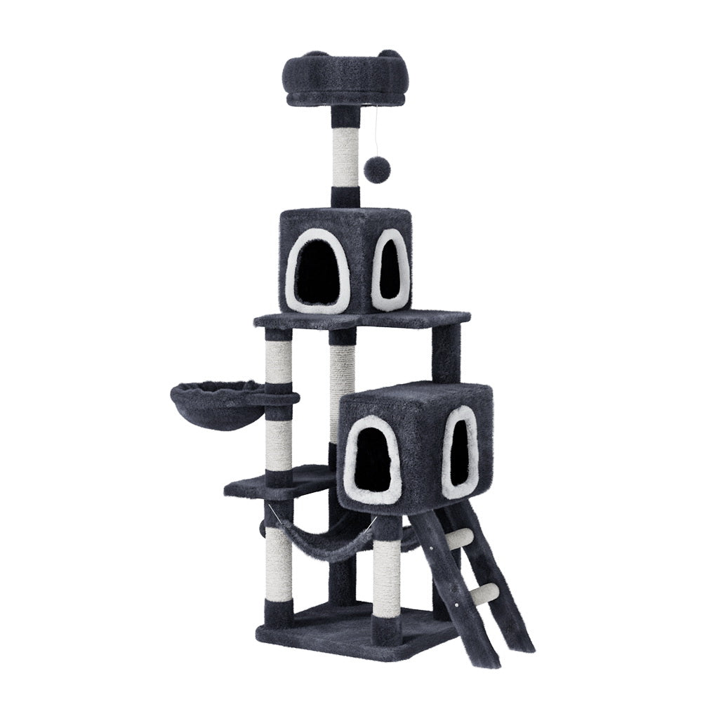Alice 168cm Cat Tree Tower Scratching Post Condo Grey